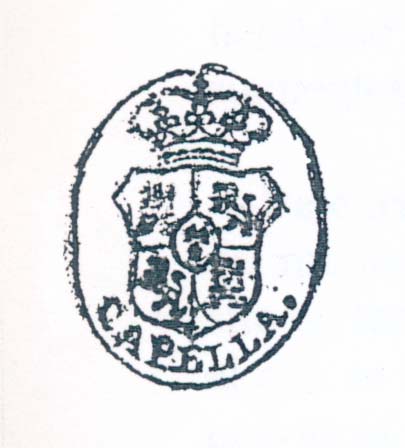 Sello del ayuntamiento de Capella entre 1834 y 1908
