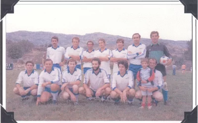 Fiestas de Capella 1983. Partido de Fútbol Solteros-Casados. Equipo de casados