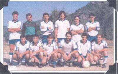 Equipo de fútbol años 80