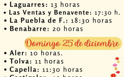 Unidad Pastoral de Graus: Misa en Capella el día 25 a las 11:30